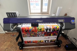 Пусконаладка в Астане: экосольвентная печать + контурная резка