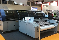 Обновлённый текстильный плоттер Tiger-1800B MkII на выставке FESPA