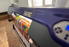 Пусконаладка в Астане: экосольвентная печать + контурная резка